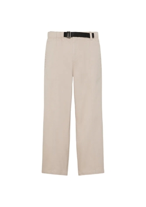 Calvin Klein belted panelled straight-leg trousers - Neutrals