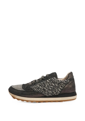 Brunello Cucinelli Vintage sparkly tweed sneakers - Grey