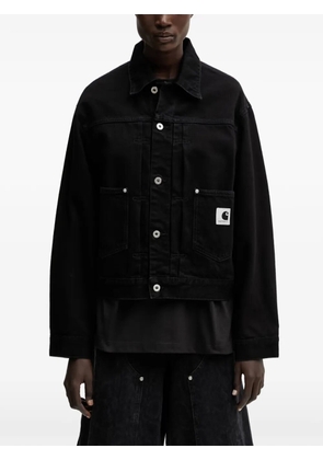 Carhartt WIP Belmar logo-patch denim jacket - Black