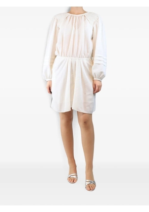 Isabel Marant Vintage smocked-shoulder mini dress - White