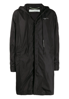 Off-White lightweight hooded rain coat - Black