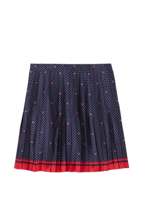 Claudie Pierlot pleated scarf-pattern mini skirt - Blue