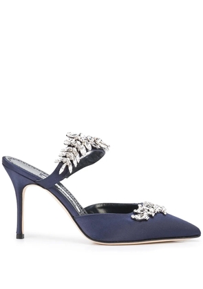 Manolo Blahnik Lurum 90mm mules - Blue