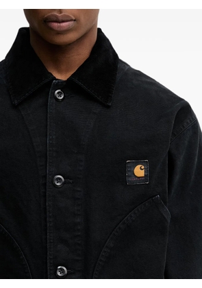 Carhartt WIP Prescott corduroy-collar logo-patch jacket - Black