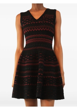 Alaïa Pre-Owned scallop-detail sleeveless dress - Black