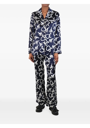 Olivia von Halle printed silk pajamas - Blue