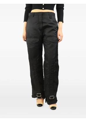 Simone Rocha multi-pocket buckle-detail high-waisted trousers - Black