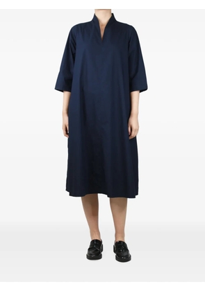 Labo Art V-neck cotton midi dress - Blue