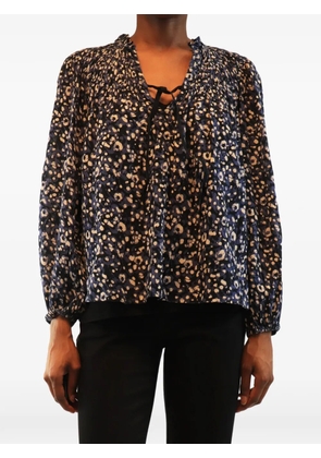 Ulla Johnson floral-print tie-neck blouse - Blue