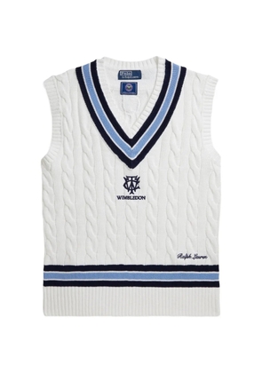 Polo Ralph Lauren Wimbledon cable-knit sweater vest - White