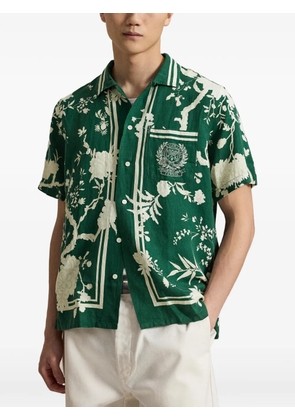 Polo Ralph Lauren Wimbledon floral-print striped shirt - Green