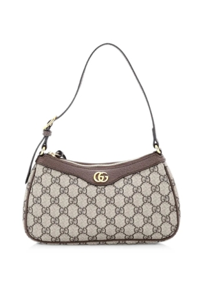 Gucci Pre-Owned Ophidia Zip Pochette GG Coated Canvas with Leather Small shoulder bag - Brown
