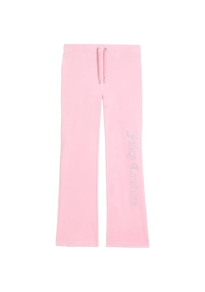 Juicy Couture diamanté-logo velour track pants - Pink