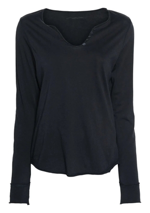 Zadig&Voltaire floral-embroidery cotton T-shirt - Blue
