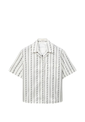Versace Greca-print short-sleeved shirt - White