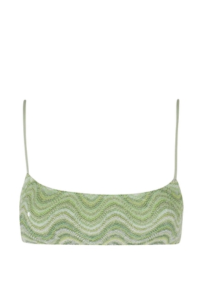MC2 Saint Barth Sadie wave-pattern sequinned bikini top - Green
