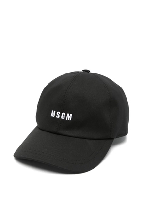 MSGM logo-embroidered baseball cap - Black