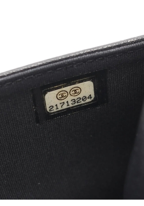 CHANEL Pre-Owned 2015-2016 Matelassé wallet on a chain - Black