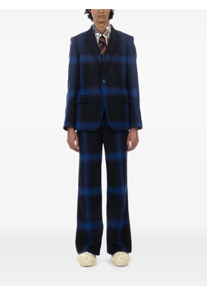 Walter Van Beirendonck check-pattern wool blazer - Blue