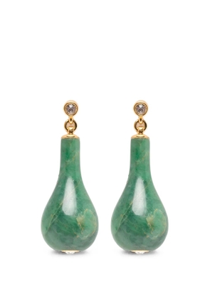 TOTEME Jade drop-design earrings - Gold