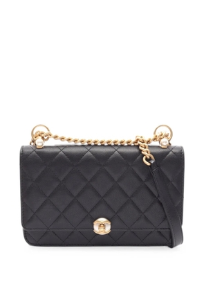 CHANEL Pre-Owned 2019 Matelassé CC turn-lock chain wallet - Black