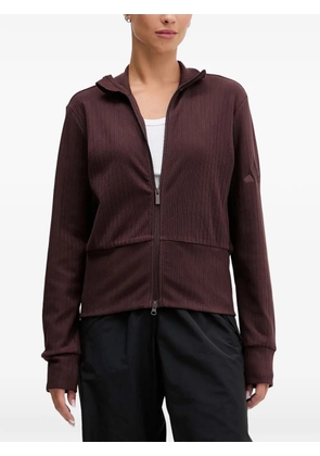 adidas All S.Z.N. ribbed-knit zip-up cardigan - Brown