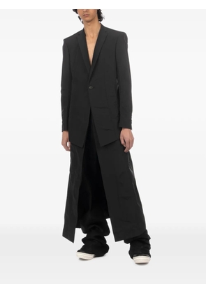 Julius layered tailored single-breasted coat - Black