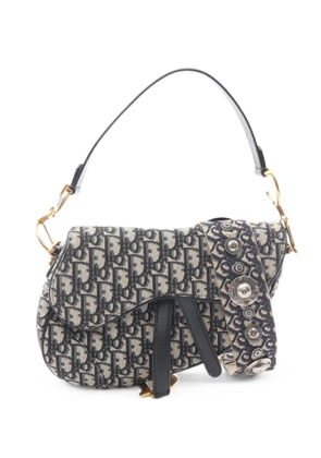 Christian Dior Pre-Owned 2010s Oblique Saddle shoulder bag - Blue