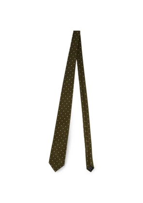 TOM FORD polka-dot silk tie - Green
