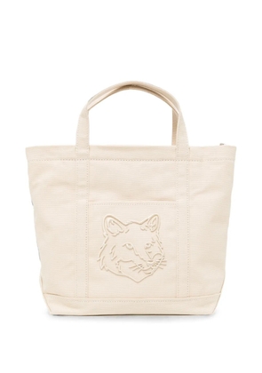 Maison Kitsuné small Fox Head tote bag - Neutrals
