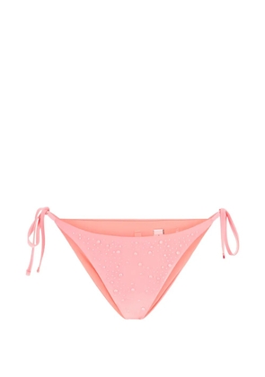 GUESS USA rhinestone-embellished side-tie bikini bottoms - Pink