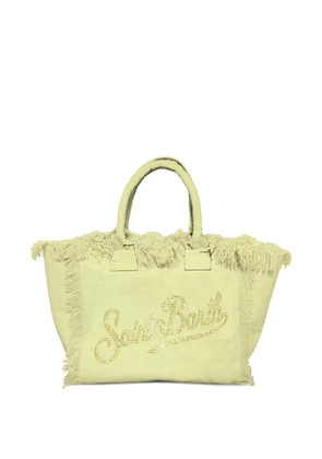MC2 Saint Barth strass-embellished frayed tote bag - Green