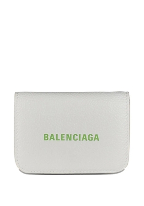 Balenciaga mini logo-print wallet - White