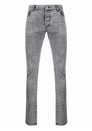 Balmain acid-wash skinny jeans - Grey
