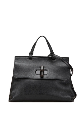 Gucci Pre-Owned 2000-2015 Medium Leather Bamboo Daily satchel - Black