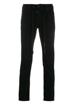 Off-White drawstring belt slim-fit denim jeans - Black