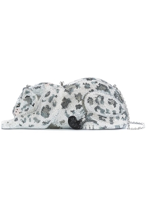 Judith Leiber snow leopard clutch - Black