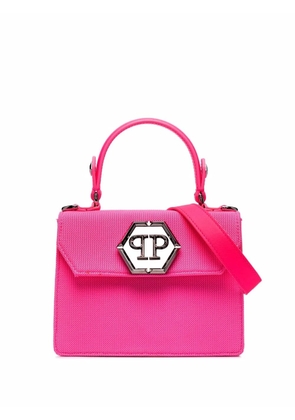 Philipp Plein Hexagon logo-plaque mini top-handle bag - Pink