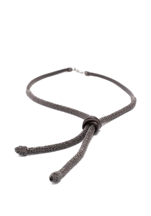 Brunello Cucinelli knot-detail necklace - Black