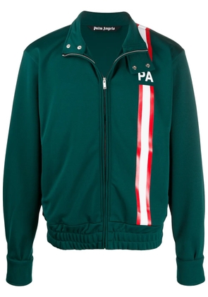 Palm Angels stripe detail logo track jacket - Green