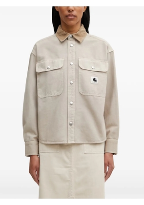 Carhartt WIP Prescott corduroy-collar logo-patch jacket - Neutrals