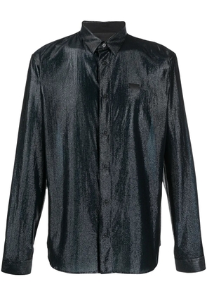 Philipp Plein metallic long-sleeve shirt - Black
