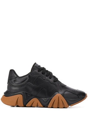 Versace low-top flatform sneakers - Black