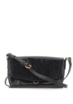 GIANNI CHIARINI Eugenia crinkled leather shoulder bag - Black
