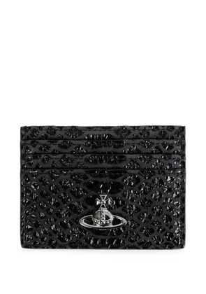 Vivienne Westwood Orb-plaque snakeskin-effect cardholder - Black