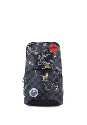 Louis Vuitton Pre-Owned Avenue Sling Bag Limited Edition Renaissance Map Damier Graphite crossbody bag - Black