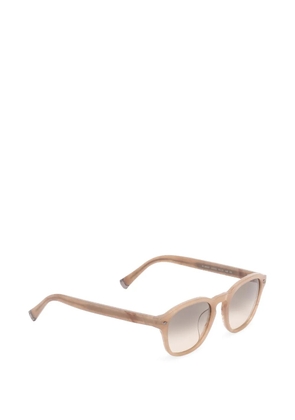 Brunello Cucinelli Panto round-frame sunglasses - Neutrals