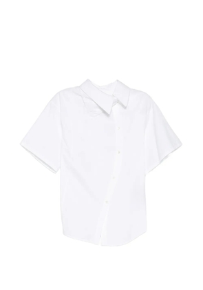 System asymmetric button-up shirt - Neutrals