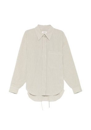 System drawstring-waist shirt - Neutrals
