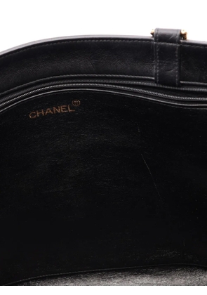 CHANEL Pre-Owned 1997-1999 CC logo chain-link tote bag - Black